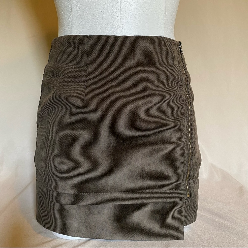 Olive Green Mini Skirt